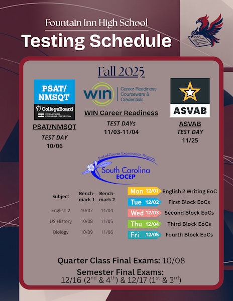 2025 Test Schedule